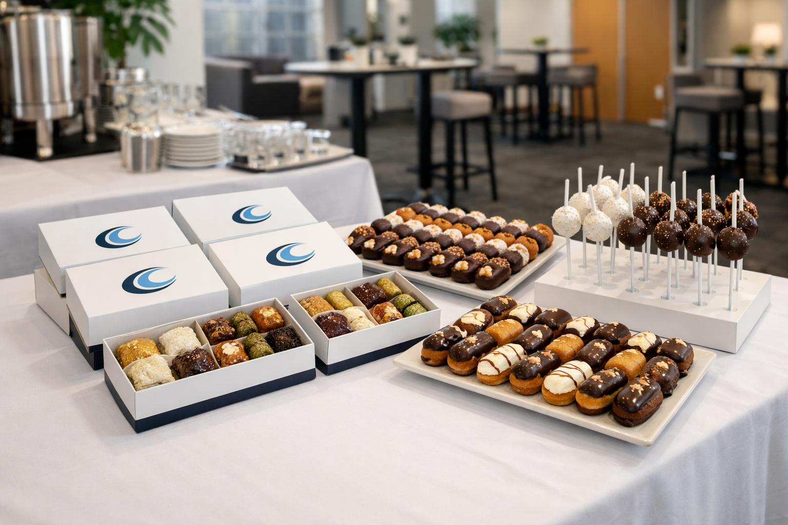 Kurumsal etkinlik icin tatli ikramlari