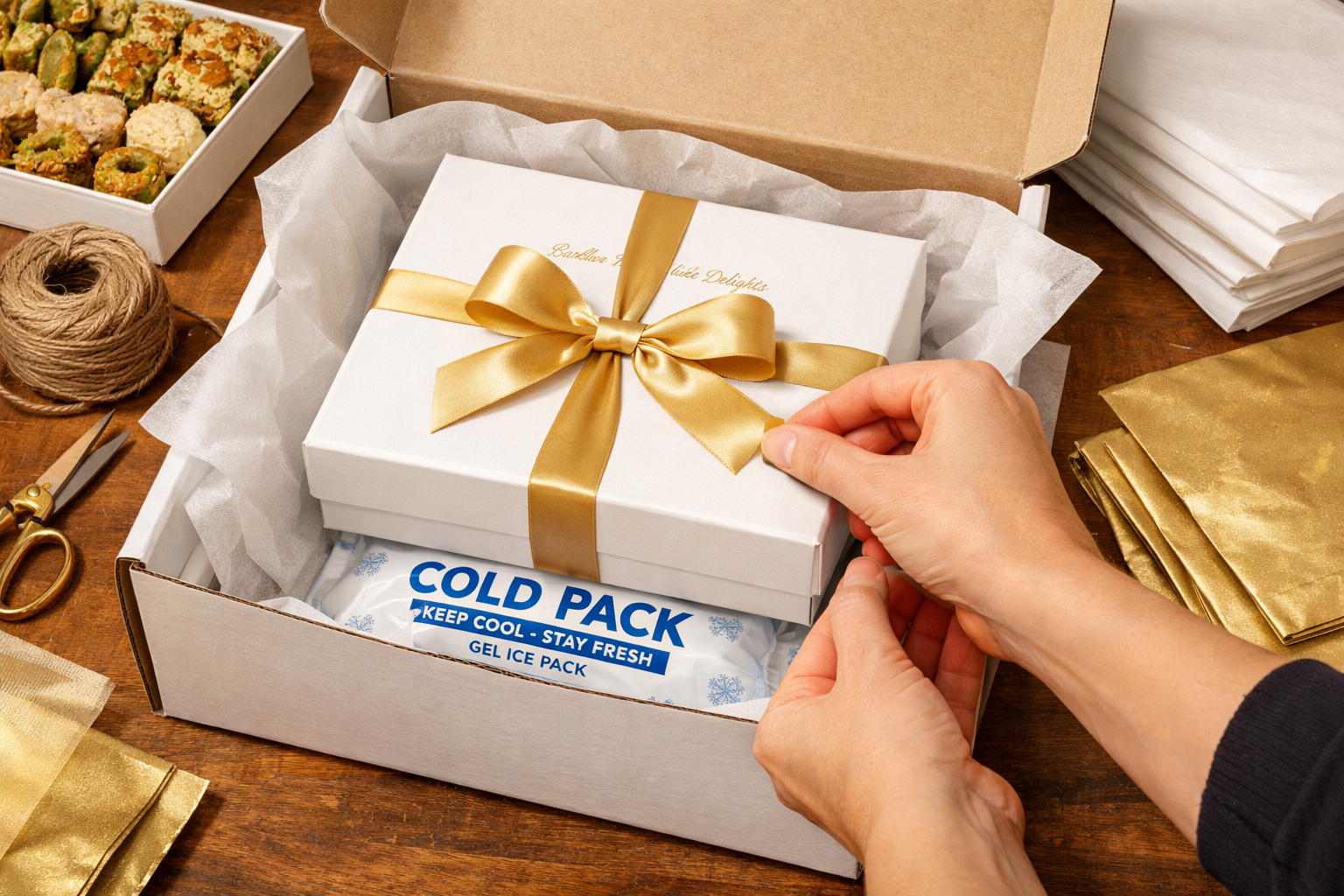 Ozenli tatli paketleme ve teslimat